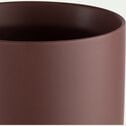Cache-pot en céramique - brun rhassoul D7xH7,5cm-MARTIN