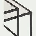 Tables basses gigognes en acier et verre trempé - noir-LEVITHA