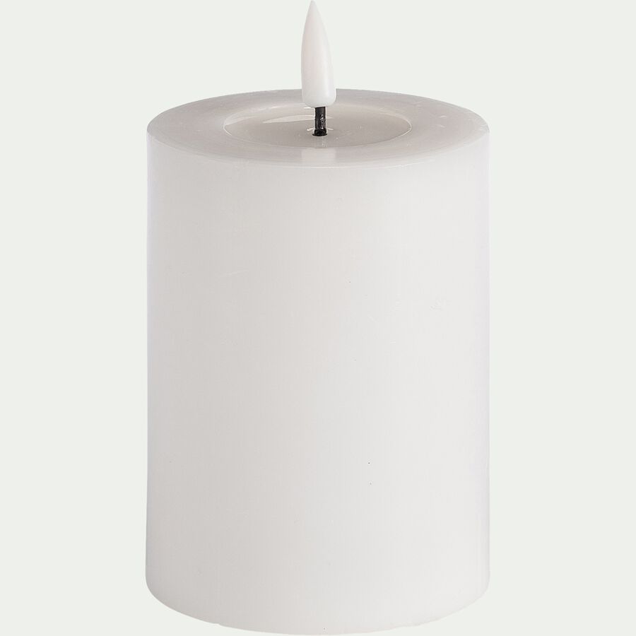 Bougie à LED D7,5XH10cm - blanc-ARLANO