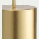 Pied de lampe en acier - doré D14xH36cm-AGATHA