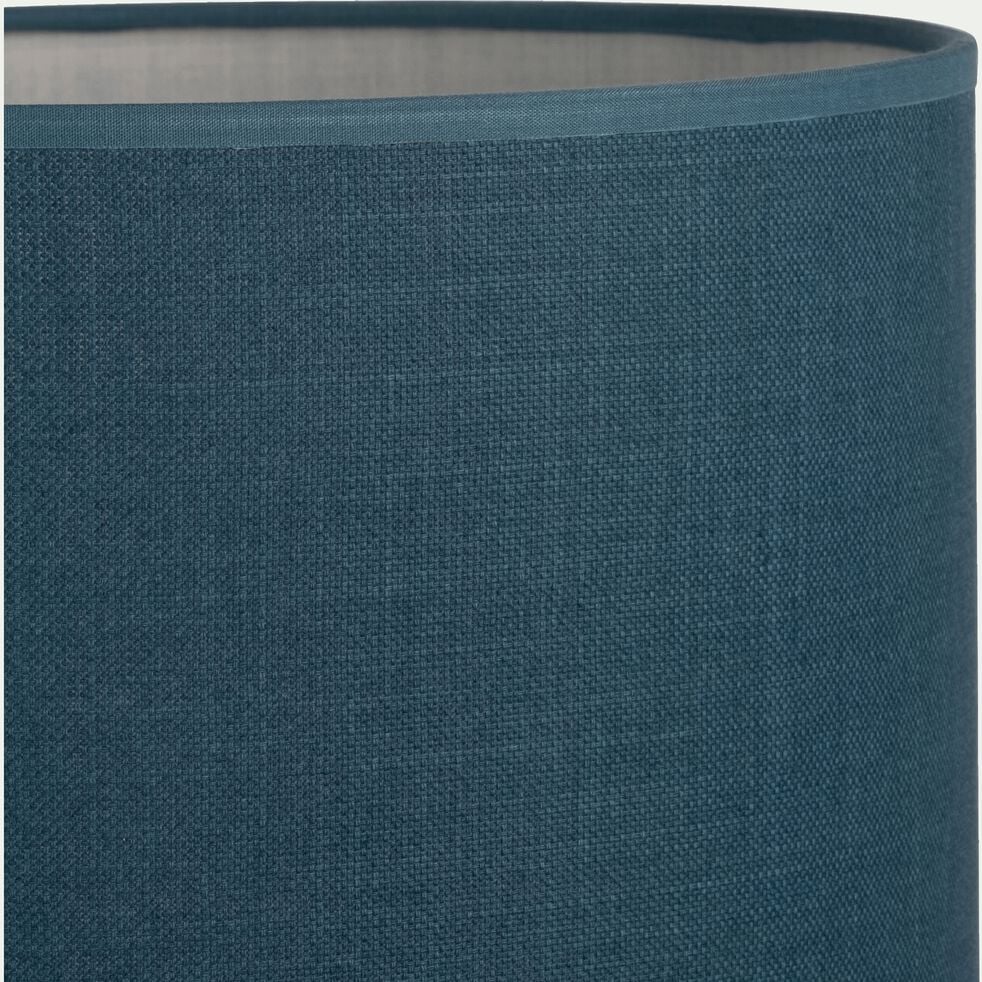 Abat-jour cylindrique en coton D40cm - bleu figuerolles-MISTRAL