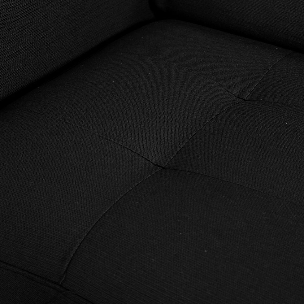 Canapé 2 places convertible en tissu avec accoudoir 15cm - gris anthracite-MAURO