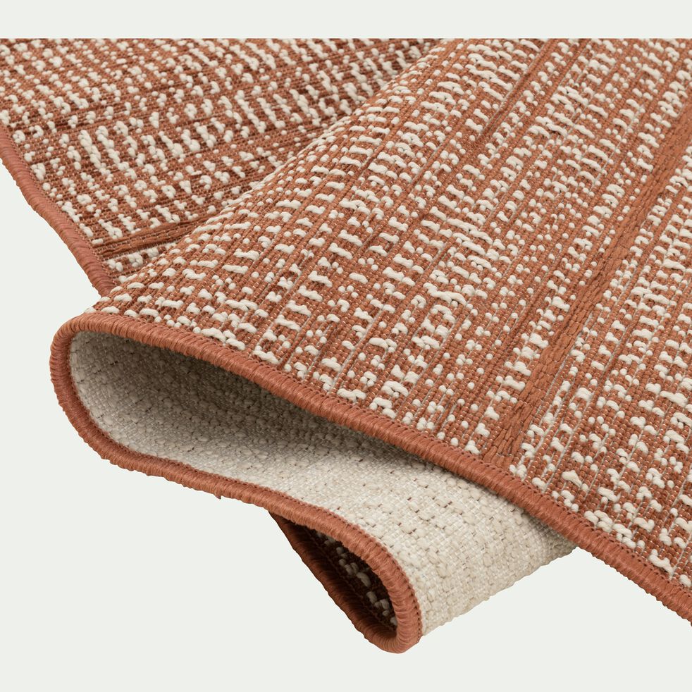 Tapis intérieur et extérieur à motifs losanges - brun rustrel 160x230cm-SAFI