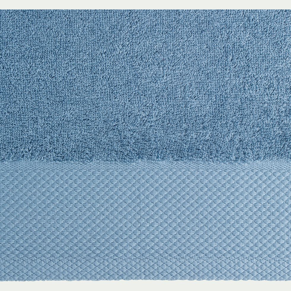 Drap de douche en coton peigné - bleu autan 70x140cm-Azur