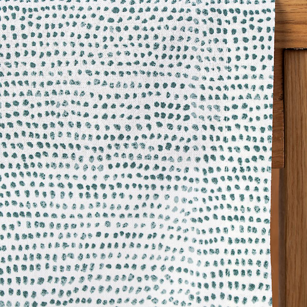Chemin de table en coton à motifs abstraits - blanc 50x200cm-SHILA