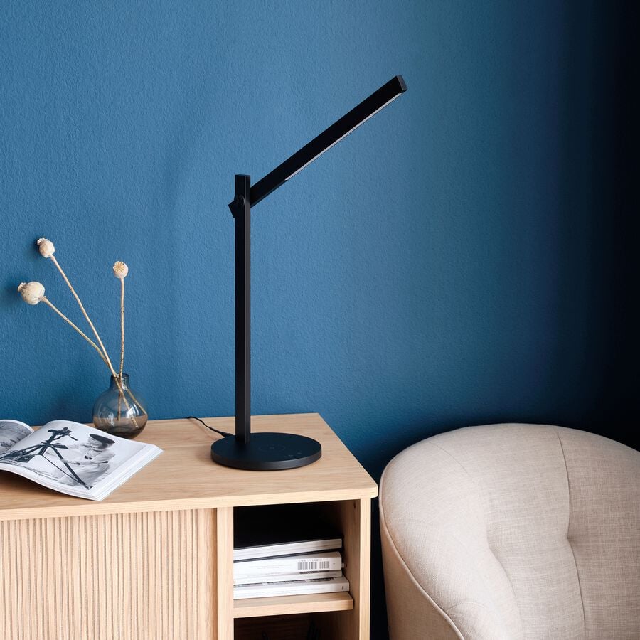 Lampe de bureau avec variateur - noir H42,50cm-LUCIANA