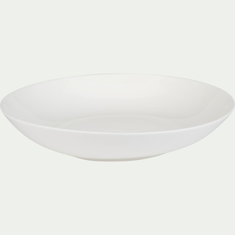 Assiette creuse en porcelaine légère blanc qualité hôtelière D21cm-SENANQUE