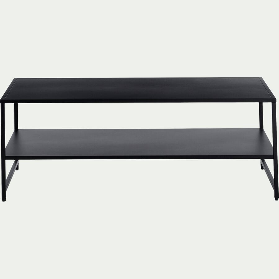 Table basse rectangulaire en métal - noir 50x100cm-LEVANTE