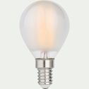 2 ampoules LED verre dépoli D4,5cm blanc chaud culot E14-CLASSIQUE
