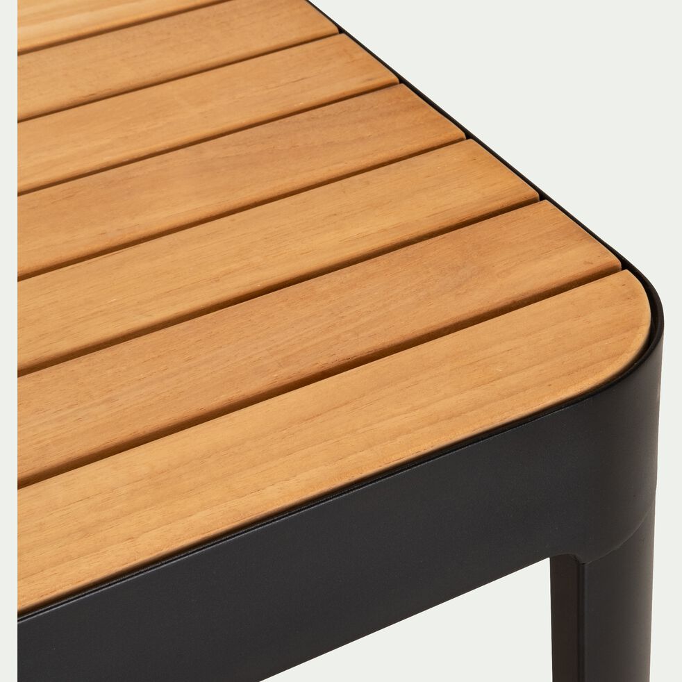 Table de jardin en aluminium et teck - bois clair (2 à 4 places )-TASTA
