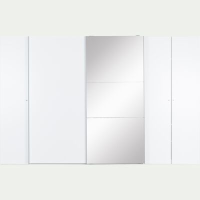 Armoire portes coulissantes avec extensions - blanc-DIMITRI