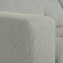 Canape fixe relax 3 places en tissu avec tetiere reglable - sunday gris clair-ODYS