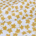 Nappe enduite en coton motif figuier - jaune argan 150x250cm-FIGUIER