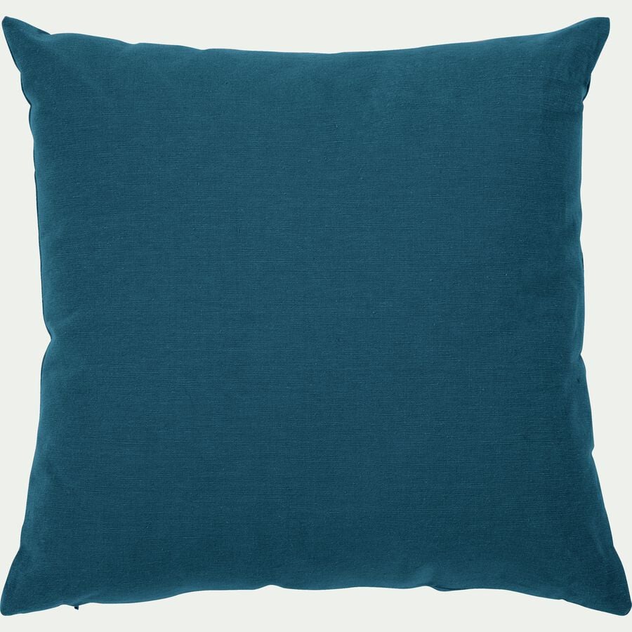 Coussin de sol en coton - bleu figuerolles 70x70cm-CALANQUES