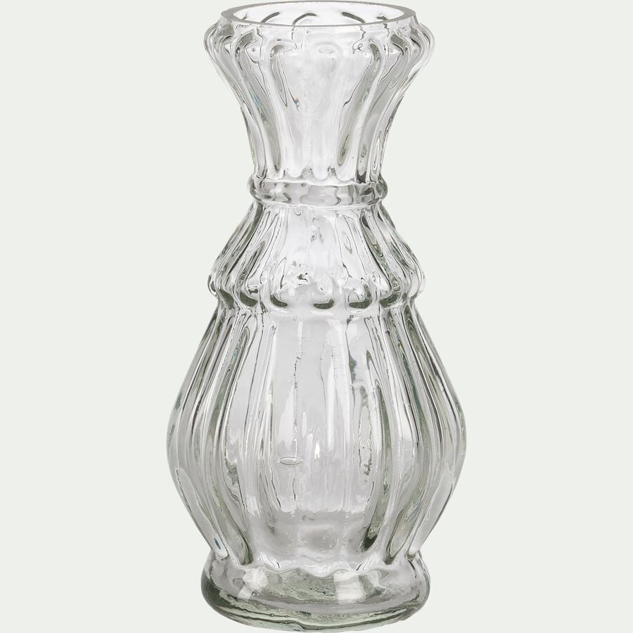 Vase amphore en verre - transparent D6,25xH12,5cm-HUMOLIZA