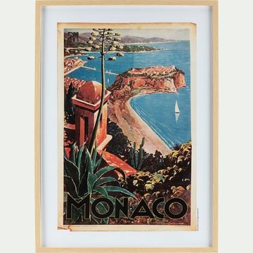 Image encadrée de Monaco - 53x73cm-PLM MONACO
