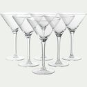 Lot de 6 verres à martini en verre - transparent 26cl-MADE