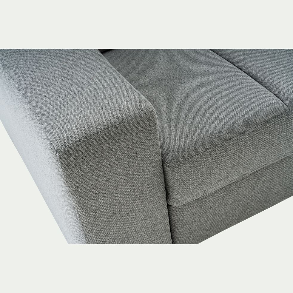 Canapé d'angle réversible et convertible en tissu - gris borie-ORIGANO