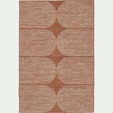 Tapis intérieur et extérieur à motifs losanges - brun rustrel 120x170cm-SAFI