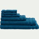 Lot de 2 gants de toilette en coton - bleu figuerolles-Rania