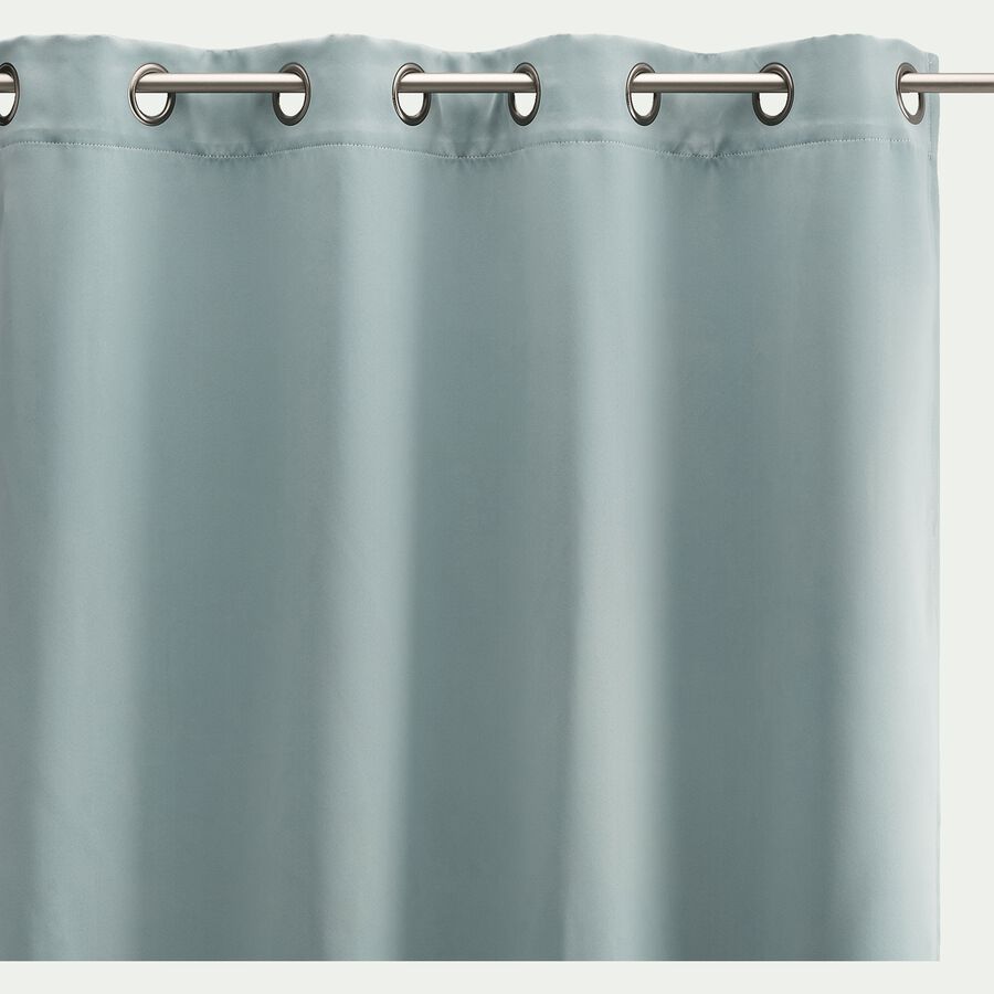 Rideau à œillets en polyester - bleu calaluna 140x250cm-GORDES