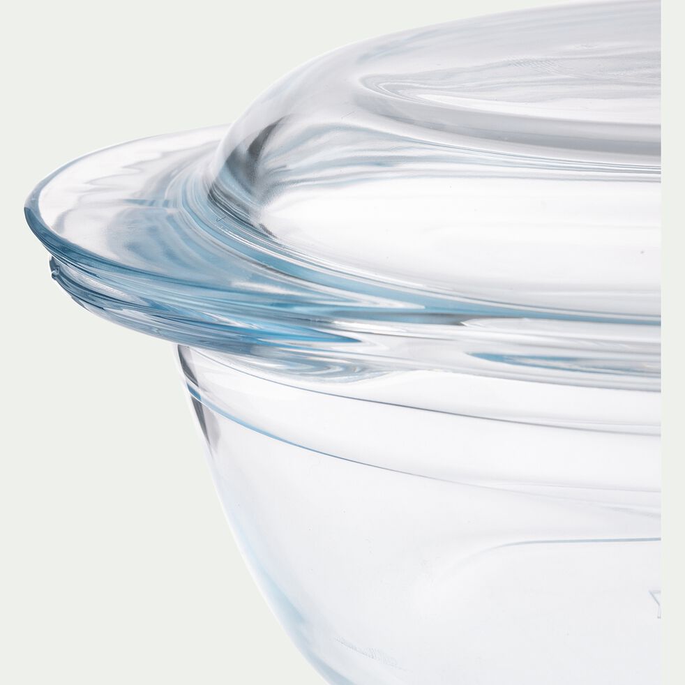 Cocotte ronde en verre borosilicate 1,6L-AZET