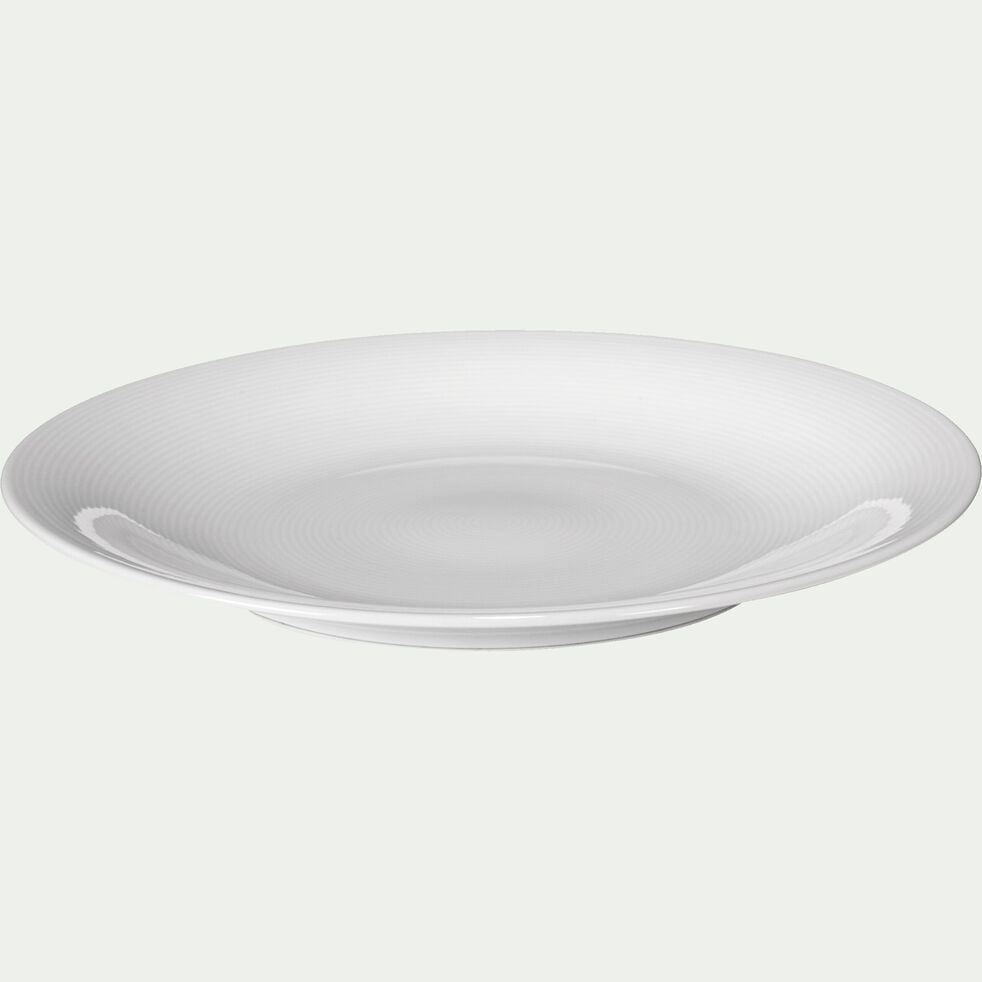 Assiette plate en porcelaine qualité hôtelière blanc D27cm-ETO