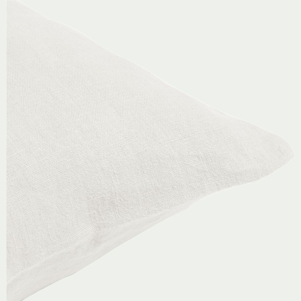 Coussin en lin lavé - blanc ventoux 40x60cm-VENCE