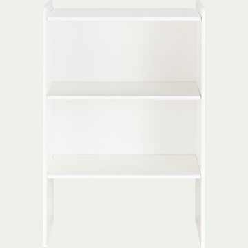 Bibliothèque en bois chambre enfant - blanc H105xl70xP40cm-POLLUX