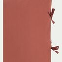 Housse de couette 240x220cm et 2 taies d'oreiller 65x65cm en coton lavé - rouge terracotta-MANTA