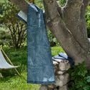 Toile de chilienne de jardin à motif laurier - bleu figuerolles-UDINA