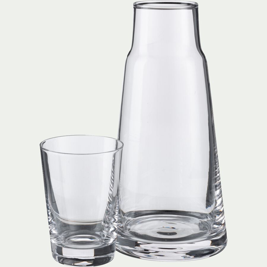 Pichet en verre borosilicate avec verre 0,6l - transparent-CACAN