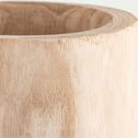 Cache-pot en bois de paulownia - naturel D19xH16cm-LASSAD