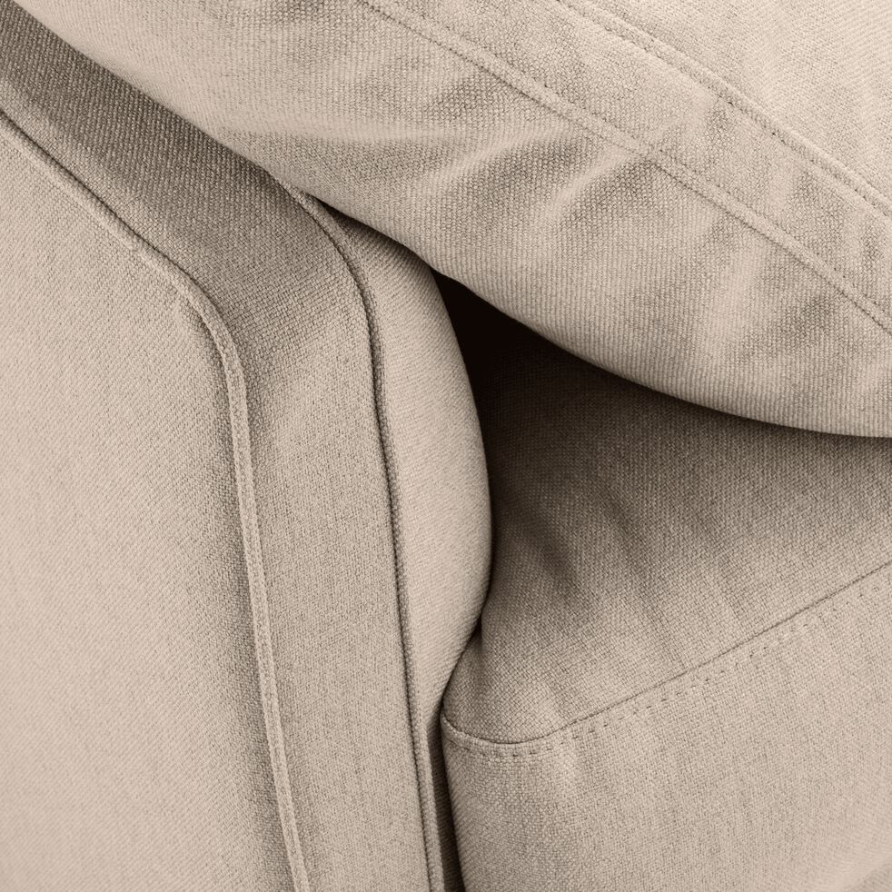 Canapé 2 places fixe en tissu joint - beige roucas-LENITA