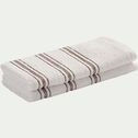 Lot de 2 serviettes invité en coton - blanc ventoux 30x50cm-Romy