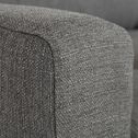 Canape fixe 3 places en tissu artemis avec tetiere reglable -  gris-ODYS