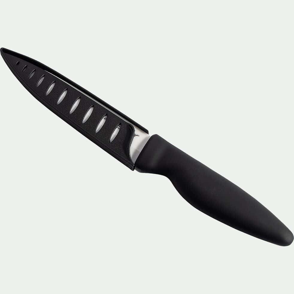 Couteau GENERIQUE Couteau à fruit / légumes en céramique zircone noire - 10  cm