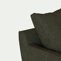 Canapé d'angle gauche convertible en tissu joint - vert cèdre-LENITA