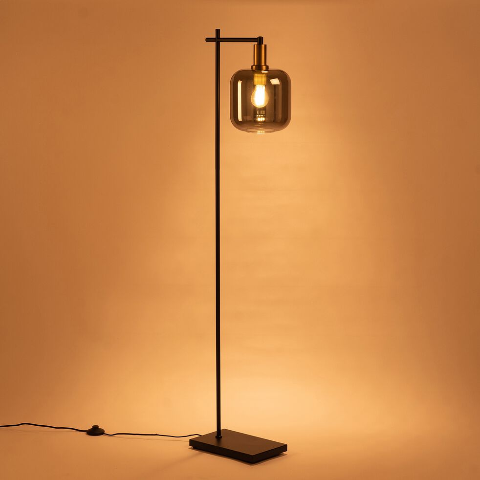 Lampadaire en acier - noir H150cm-JOANET