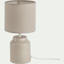 Lampe à poser en céramique beige H29cm-RODRIG