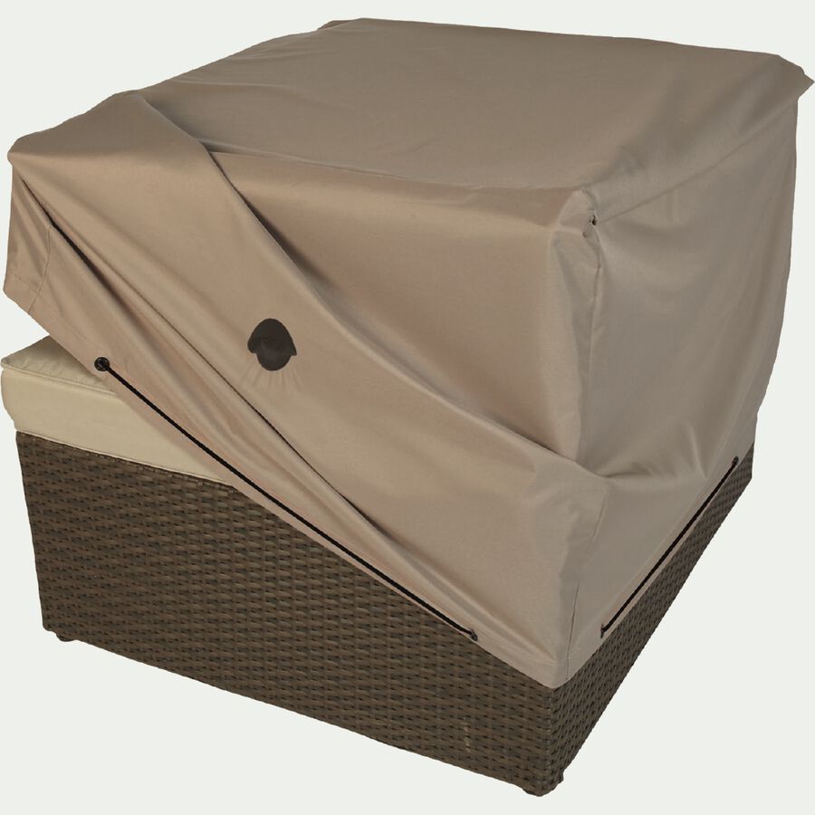 Housse de protection pour fauteuil de jardin - beige alpilles - (75x75xH60cm)-RIANS
