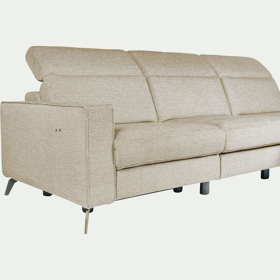 Canapé d'angle droit relax en tissu dallas - beige roucas-SALVIA