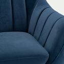 Canapé 2 places fixe en velours - bleu myrte-SHELL
