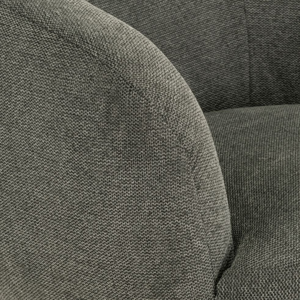 Fauteuil en tissu avec piétement en acier - gris vésuve-ALICE