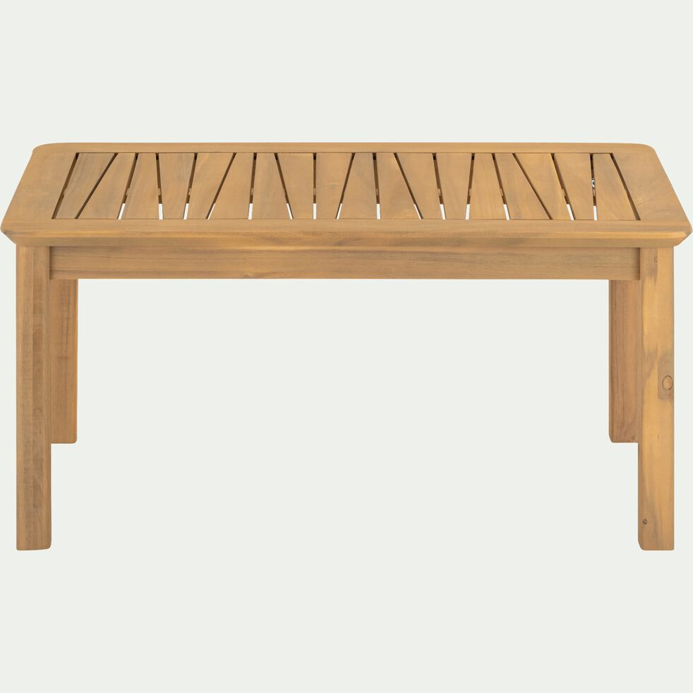 Table basse de jardin rectangulaire en acacia huilé - bois clair-CARLO