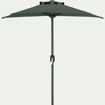 Demi-parasol avec manivelle - vert cèdre (petit modèle)-MONGEDO