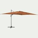 Parasol déporté rotatif - brun rustrel 395x299cm-LOMANE