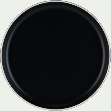 Assiette plate en faïence D27cm - noir-NIERO