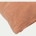 Coussin rectangle en velours côtelé 30x40cm - rose-COLOMBINE
