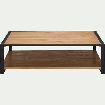 Table basse double plateau en bois - bois clair-ENDOUME